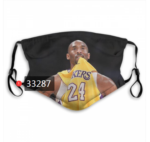 2021 NBA Los Angeles Lakers #24 kobe bryant 33287 Dust mask with filter->nba dust mask->Sports Accessory